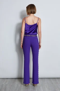 Elie Tahari Bottoms|Suiting-Side Button Crepe Pant