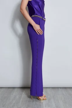 Elie Tahari Bottoms|Suiting-Side Button Crepe Pant