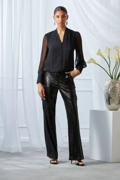 Elie Tahari Tops & Sweaters-Silk Blouson Button Shirt