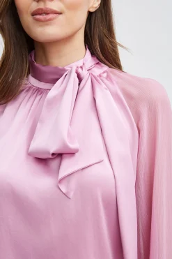Elie Tahari Tops & Sweaters|Suiting-Silk Chiffon Sleeve Tie Shirt