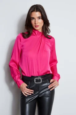 Elie Tahari Tops & Sweaters-Silk Draped Neck Shirt