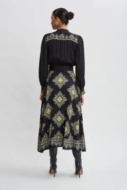 Elie Tahari Dresses & Jumpsuits|Midi Dresses-Silk Geometric Midi Dress