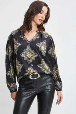 Elie Tahari Tops & Sweaters-Silk Geometric Shirt