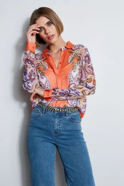 Elie Tahari Tops & Sweaters-Silk Paisley Button Down Shirt
