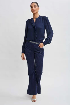 Elie Tahari Tops & Sweaters|Suiting-Silk Ruffle Button Down Shirt