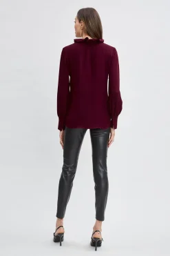 Elie Tahari Tops & Sweaters-Silk Ruffle Neck Shirt