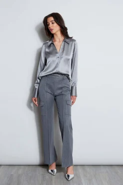 Elie Tahari Tops & Sweaters|Suiting-Silk Satin Button Down Shirt
