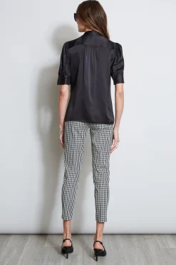 Elie Tahari Tops & Sweaters-Silk Satin Ruched Sleeve Shirt