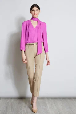 Elie Tahari Tops & Sweaters-Silk Tie Button Shirt