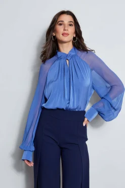 Elie Tahari Tops & Sweaters-Silk Twist Keyhole Shirt