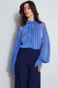 Elie Tahari Tops & Sweaters-Silk Twist Keyhole Shirt