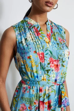 Elie Tahari Dresses & Jumpsuits|Sleeveless Dresses-Silk Wild Meadow Shirt Dress