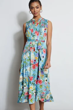 Elie Tahari Dresses & Jumpsuits|Sleeveless Dresses-Silk Wild Meadow Shirt Dress