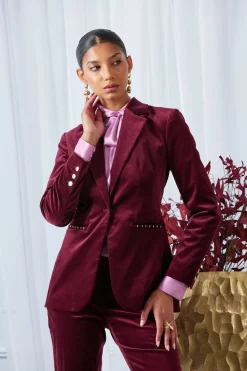Elie Tahari Jackets & Blazers|Suiting-Single Button Velvet Blazer