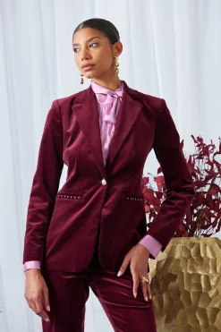 Elie Tahari Jackets & Blazers|Suiting-Single Button Velvet Blazer