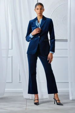 Elie Tahari Jackets & Blazers|Suiting-Single Button Velvet Blazer