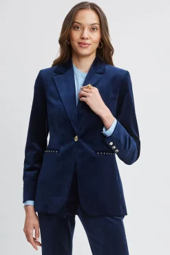 Elie Tahari Jackets & Blazers|Suiting-Single Button Velvet Blazer
