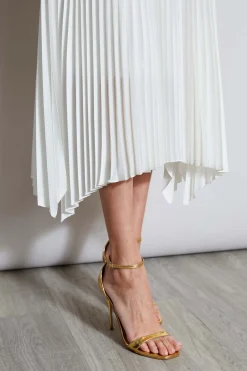 Elie Tahari Dresses & Jumpsuits|Sleeveless Dresses-Sleeveless Contour Pleated Midi Dress