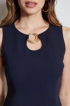 Elie Tahari Dresses & Jumpsuits|Sleeveless Dresses-Sleeveless Keyhole Ring Dress