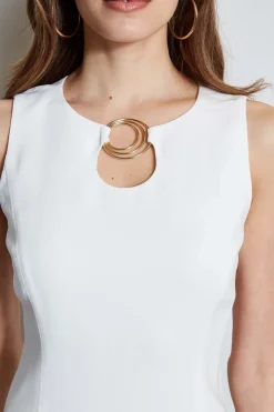 Elie Tahari Dresses & Jumpsuits|Sleeveless Dresses-Sleeveless Keyhole Ring Dress