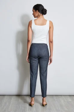 Elie Tahari Bottoms-Slim Linen Pant