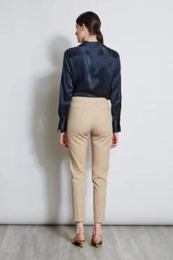 Elie Tahari Bottoms-Slim Pintuck Pant