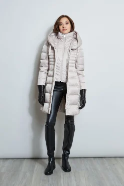 Elie Tahari Coats-Tahari Double Layer Long Puffer Coat