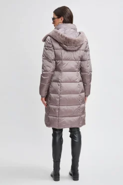 Elie Tahari Coats-Tahari Faux Fur Trimmed Puffer Coat