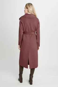 Elie Tahari Coats-Tahari Long Double Face Wool Blend Wrap Coat