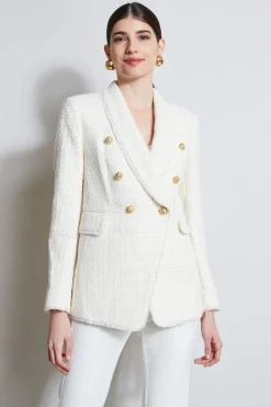Elie Tahari Jackets & Blazers-Tweed Double Breasted Blazer
