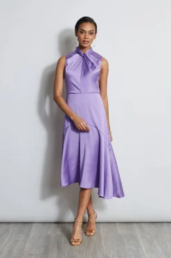 Elie Tahari Dresses & Jumpsuits|Sleeveless Dresses-Twist Neck Satin Dress