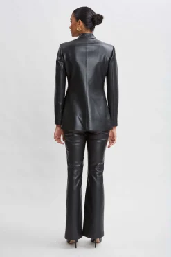 Elie Tahari Jackets & Blazers|Suiting-Vegan Leather Belted Blazer