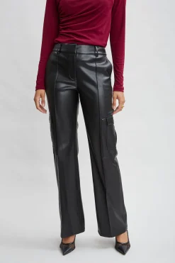 Elie Tahari Bottoms-Vegan Leather Cargo Pant