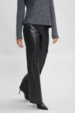 Elie Tahari Bottoms-Vegan Leather Cargo Pant