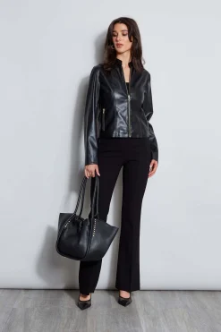 Elie Tahari Jackets & Blazers|Suiting-Vegan Leather Moto Jacket