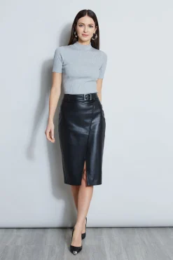 Elie Tahari Bottoms-Vegan Leather Pencil Skirt