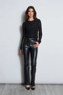 Elie Tahari Bottoms|Suiting-Vegan Leather Seam Pant