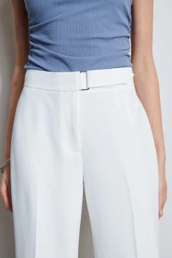 Elie Tahari Bottoms-Wide Leg Self-Belt Pant